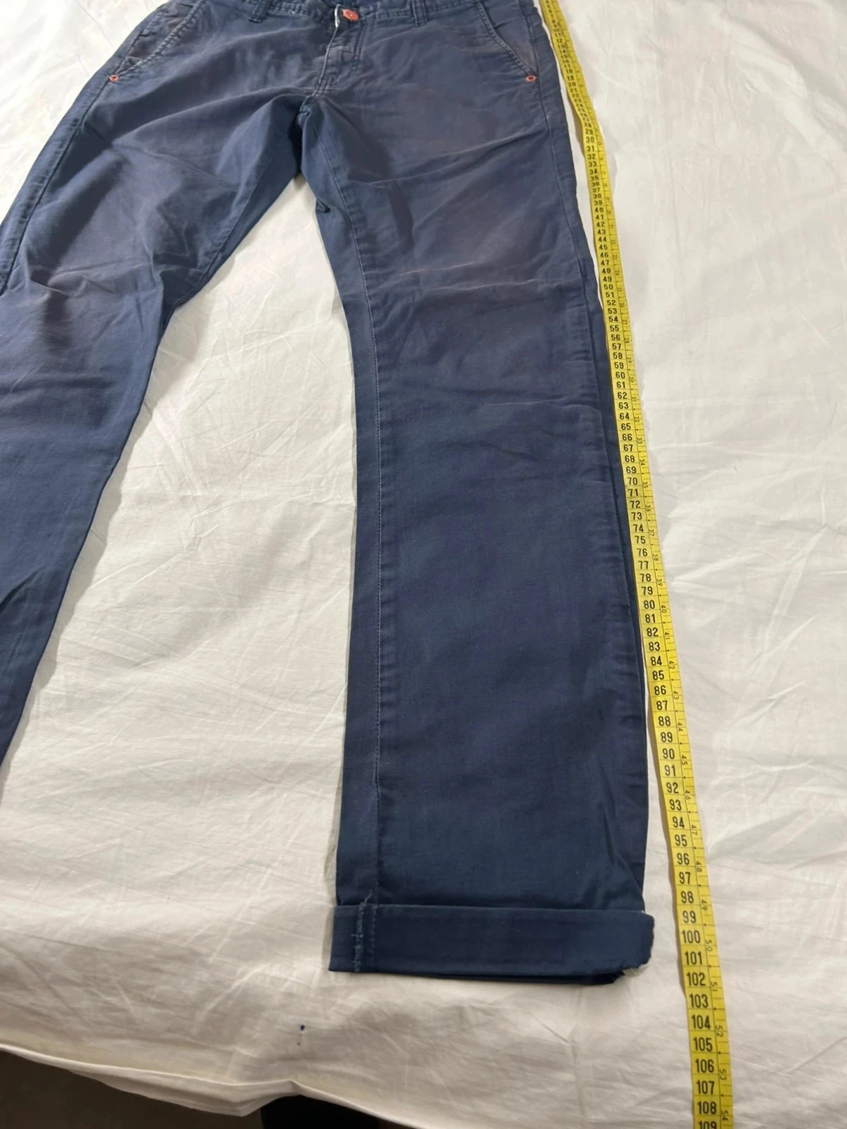 Marineblauwe Chino-broek Zara Man – photo 4